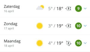 Prachtig weer met Pasen